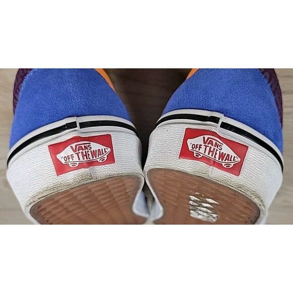 VANS Mix & Match Classic Slip-On Blue Suede Grape VANS Orange Check M 8/W 9.5 - Picture 14 of 14